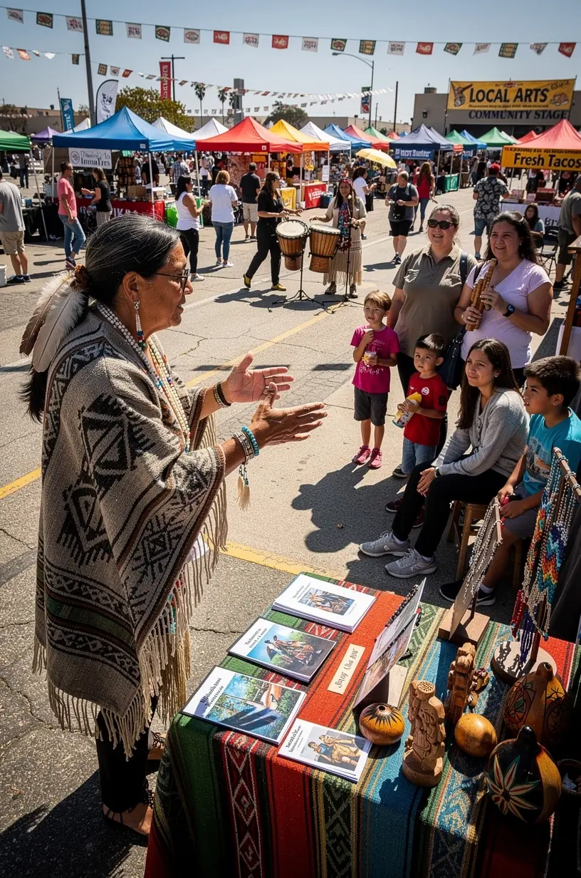 Illustration of a map highlighting various neighborhoods in Canada with icons representing local challenges and solutions.